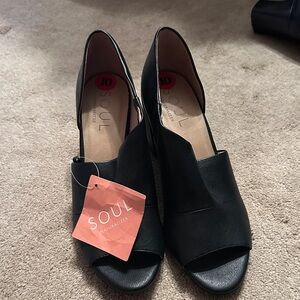 SOUL Naturalizer Women's Black Open-Toe Heels